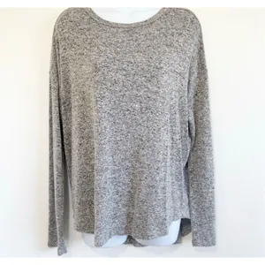 ✨Quince Brushed Lounge Long Sleeve Marled Grey Sz XL Tee✨ thumbnail 5