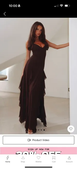 White Fox Boutique summer solstice maxi dress chocolate  thumbnail 2