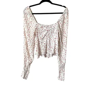 FREE PEOPLE Julia Sweetheart Cherry Top White Small‎ thumbnail 2