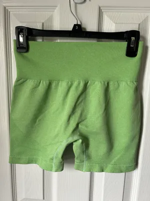 Women’s Athletic Tight Shorts Green Size L thumbnail 3
