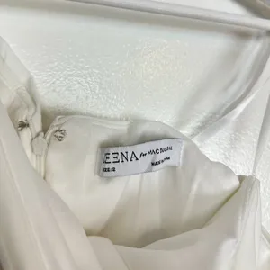 MAC DUGGAL Ruched One-Shoulder Trumpet Gown in White Size US 2 thumbnail 8