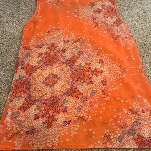 Cabi Womens Merrow Edge Top Size Small Orange Floral Sleeveless Pullover 268 thumbnail 4