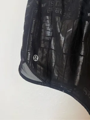 Lululemon Hotty Hot Short II *Long 4" Manifesto 20YR Manifesto Foil Black Black thumbnail 4