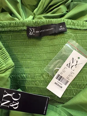 NEW New York & Company Medium Green Halter Maxi Dress NWT thumbnail 3