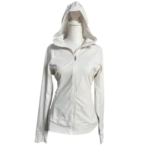 Lululemon White Hooded Full Zip Athletic Jacket Size 8 Dash into Dusk thumbnail 2