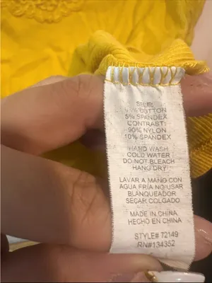 Ambiance Lace-Trim Scoop Neck Crop Top - Mustard thumbnail 6