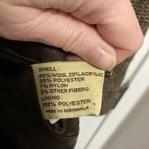 *American Rag Vintage Brown Tweed Wool Blend Pea Coat Jacket thumbnail 3
