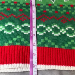 Holiday Time Womens Size Medium Ugly Christmas Sweater Cow Reindeer Green Winter thumbnail 10