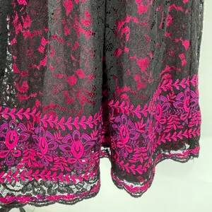Betsey Johnson Pink Black Lace Strapless Party Dress Size 0 Prom‎ Evening thumbnail 3