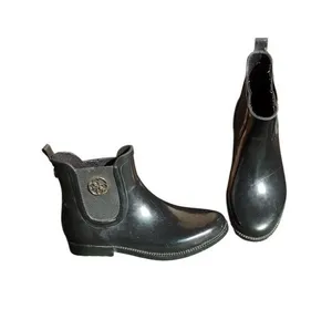 Guess Black and Gold Ankle Rain Boots thumbnail 1