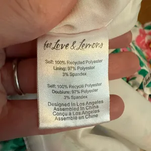 For Love & Lemons Becca Mini Skirt in Ivory With Pink Flowers size Medium thumbnail 9