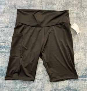 NWT! YMI Black Tight Athletic Shorts with Pocket Large thumbnail 1