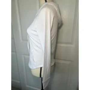 Lululemon‎ Ribbed Nulu Hooded Define Jacket White LW4AWLS Size 10 thumbnail 2