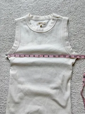 Madewell Crewneck Thong Bodysuit in Sleekhold Small NEW Lighthouse White thumbnail 6