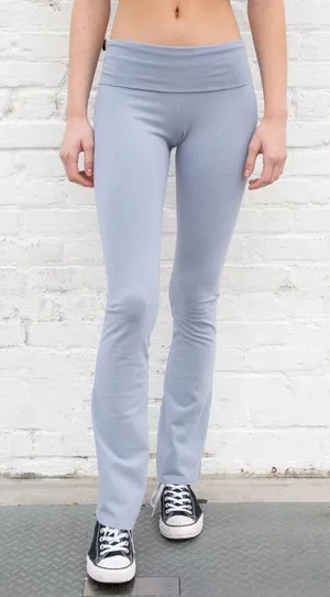 Brandy Melville Priscilla Light Blue Gray Slightly Flared Yoga Pants XS/S thumbnail 2