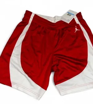 Jordan Red and White Women's Athletic Shorts thumbnail 1
