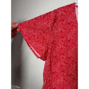 Universal Threads Women's Red Babydoll Mini Dress Linen Blend XL thumbnail 2