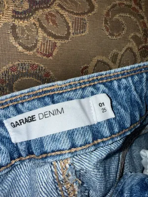 Garage Denim High-Rise Wide-Leg Destroyed Baggy Jeans thumbnail 5