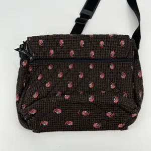 Vera Bradley Messenger Bag Brown Houndstooth Paisley‎ Quilted Laptop Crossbody thumbnail 2