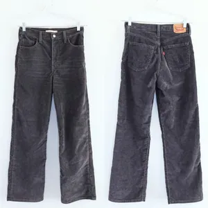Levi's Gray Corduroy High Rise Ribcage Straight Ankle Jeans Size 26 thumbnail 2