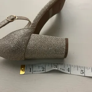 Heels Shimmering Silver Heeled Sandals Dream Paris Size 12 thumbnail 2
