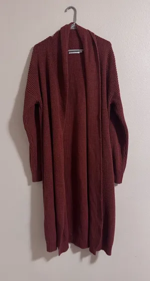 Petal & Pup Long Open-Front Cardigan - Rust Brown thumbnail 1
