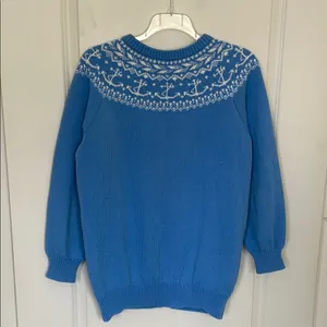 Vintage Handmade Cottage Core Cardigan Large Coastal thumbnail 2