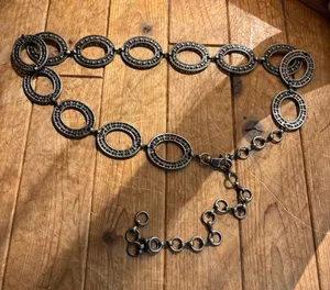 Oval Link Chain Belt Black thumbnail 1