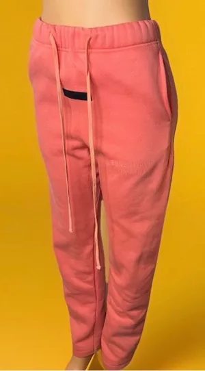 Peach fear of god sweatpants thumbnail 1