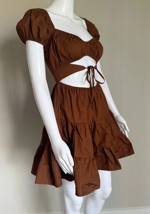 Princess Polly Cut Out Tiered Mini Romantic Coquette Grad Dress Size 2 NWT thumbnail 1