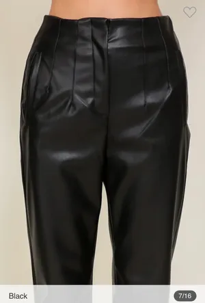 High Waist Faux Leather Pants thumbnail 5