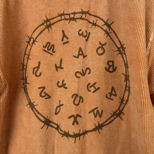Chicka-D western orange Southern TEXAS Corded Sweatshirt Large rodeo UT farm thumbnail 5