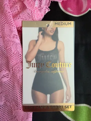 NWT Juicy Couture Pink Lace Rhinestone Cami and Short Set thumbnail 6