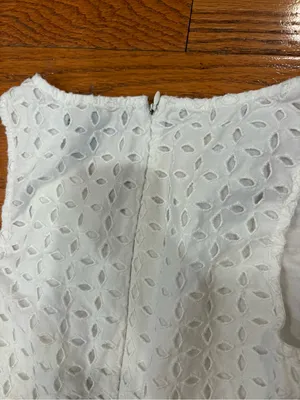 Old Navy White Eyelet Fit & Flare Dress Size 0 Bridal Shower Summer thumbnail 6