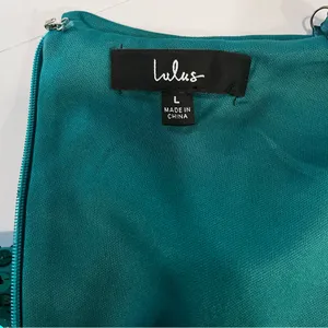 Lulus Striking Sweetheart Emerald Green Sequin Slit Sleeveless Midi Dress‎ LARGE thumbnail 10