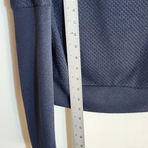 Nike Womens Navy Textured Knit Top with Dolman Sleeves Size Large thumbnail 5