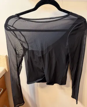 Abercrombie Black Sheer Long Sleeve thumbnail 1
