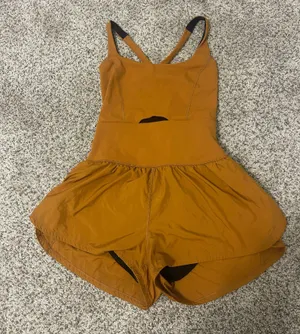 Free People Burnt Orange Romper thumbnail 1