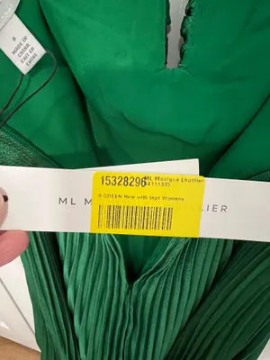 ML Monique Lhuillier Hammered Satin Charmeuse Pleated Gown thumbnail 7