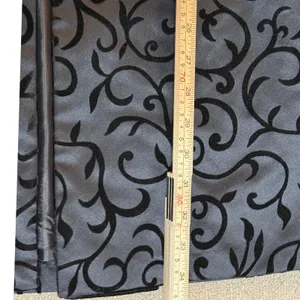 Victorian Gothic Patra Black Flocked Velvet Scroll Evening Coat‎ Sz M Witchy thumbnail 7