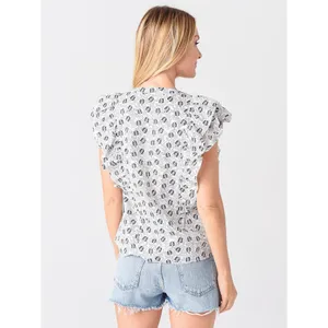 Rebecca Minkoff Women's Lauri Top Sleeveless Ruffle Blouse Sz M thumbnail 8