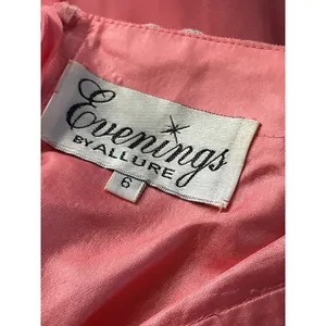 Evenings by Allure Strapless Coral Pink Embellished Corset Dress Size‎ 6 Formal thumbnail 3
