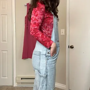 true 90s M vintage ETHYL Light wash denim overalls relaxed fit Cargo Workwear thumbnail 2