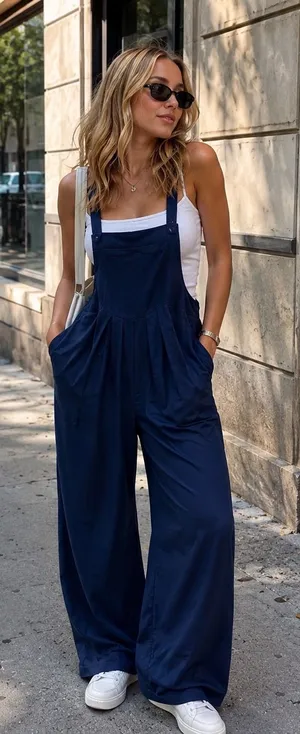 Halara M -  - jumpsuit navy NWT thumbnail 1