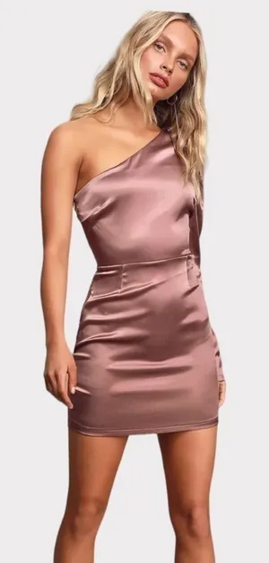 NEW Lulus Indulge Me Y2k Style Satin Mini Dress Size Medium thumbnail 1