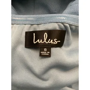 Lulus Mila Slate Blue‎ Ruffled Off-The-Shoulder Maxi Dress Size Small thumbnail 2