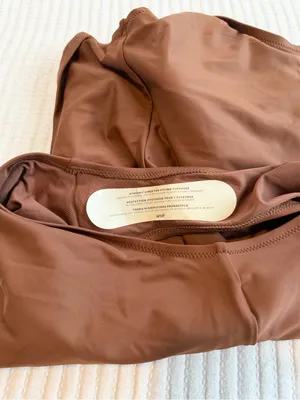 aerie Henley Full Coverage One Piece Swimsuit in Chocolate Brown NWT thumbnail 8