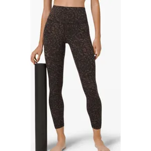 Lululemon Align Pants II 25" Wild Thing Camo Brown Earth Multi Yoga Size 4 thumbnail 10