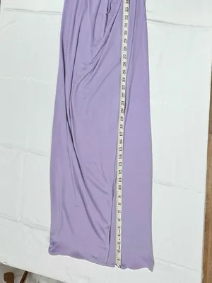 Lucy in the Sky- Rhinestone Strap Maxi Dress in Lilac -Size S- NEW Without Tags. thumbnail 9