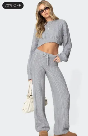 Edikted knit pants thumbnail 1